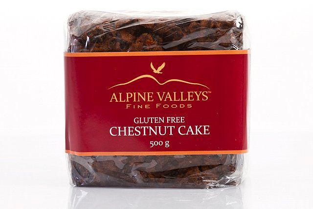 Gluten-Free Chestnut Christmas Cake 500 g – festive handmade fruit cake with chestnut flour, fruits, brandy and spices. Perfect for Christmas hampers and gifting.