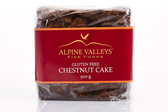 Gluten-Free Chestnut Christmas Cake 500 g – festive handmade fruit cake with chestnut flour, fruits, brandy and spices. Perfect for Christmas hampers and gifting.