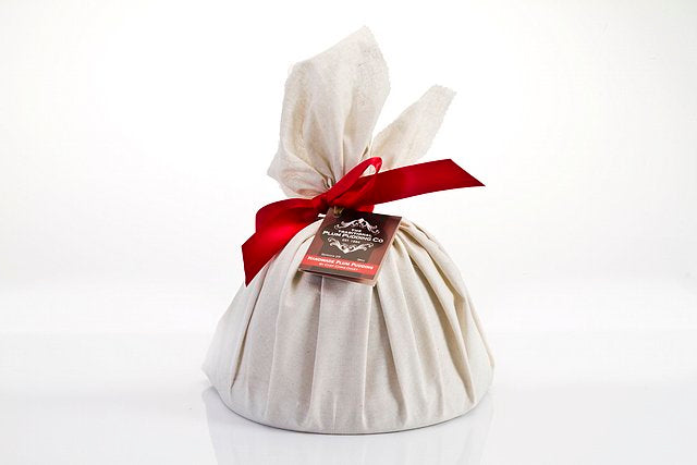 Traditional Christmas Plum Pudding 3 kg – handmade festive pudding with brandy, vine fruits and spices. Serves 25, perfect for Christmas gatherings or corporate gifts.